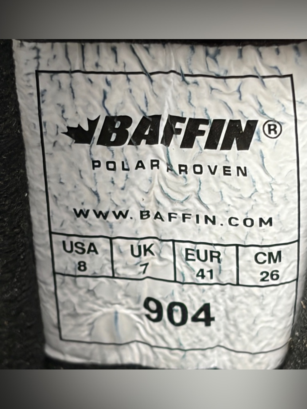 Baffin Polar Proven Men Winter Boots Size 8 Black Waterproof Insulated Snow 904 - Picture 7 of 11